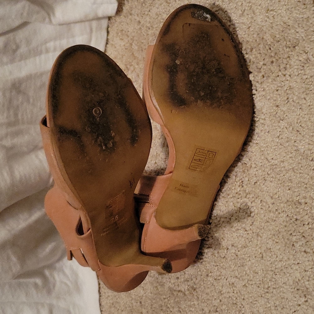 Jeffrey Campbell nude wrap around heels sz 7.5 - Picture 6 of 11
